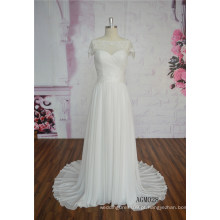 Vestido de casamento sem costas Chiffon A-Line Wedding Dress